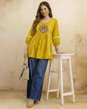 nyrika Women Embroidered Flared Tunic-picture-38