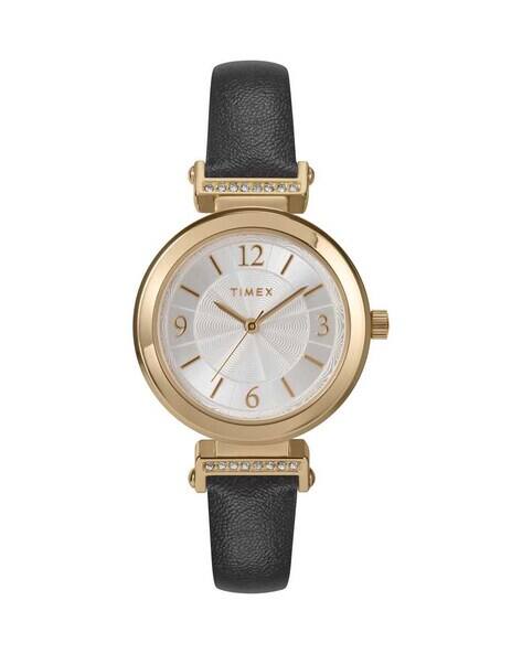 Timex Women Analogue Watch with Leather Strap- TW2W96400E6