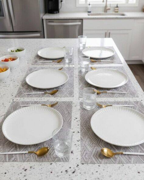 Baskety Wave Pattern Placemats for Dining Table Kitchen Mats