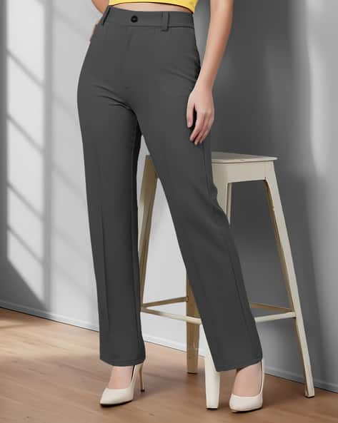 DREAM BEAUTY FASHION Women Mid-Rise Relaxed Fit Trousers