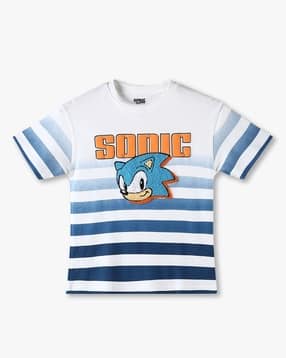 kb team spirit Boys Sonic Print Tailored Fit Round-Neck T-Shirt-picture-29