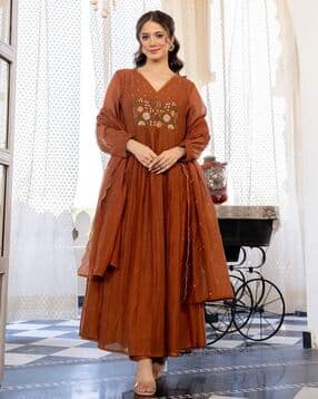 srilica Women Embroidered 3-Piece Kurta Suit Set-picture-44