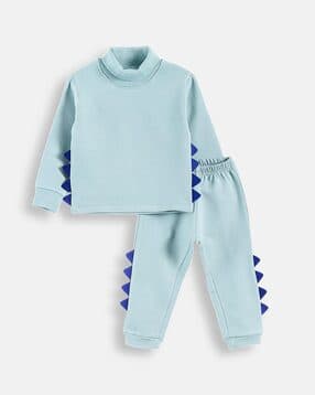 yuv Infants Applique Patch Sweatshirt & Pants Set-picture-12