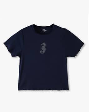 rio girls Girls Ribbed Regular Fit Round-Neck T-Shirt-picture-39