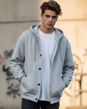 Men Regular Fit Hoodie with Full Sleeves-image-49