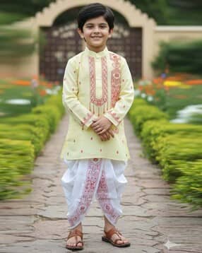 new gen Boys Printed Kurta Dhoti Set-picture-42