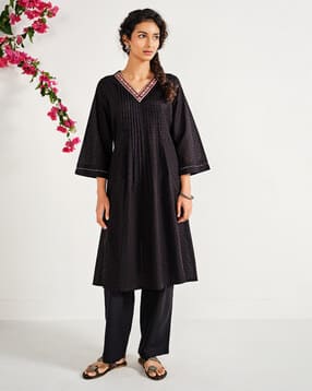 global desi Women Printed Flared Kurta-picture-53