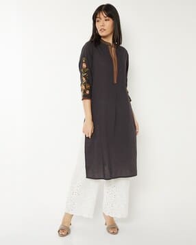 max Floral Embroidered Straight Kurta-picture-28