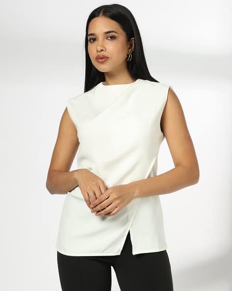 FIG Women Regular Fit Cowl-Neck Top