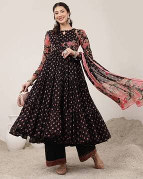 gulmohar jaipur Printed Flared Kurta Set-picture-21