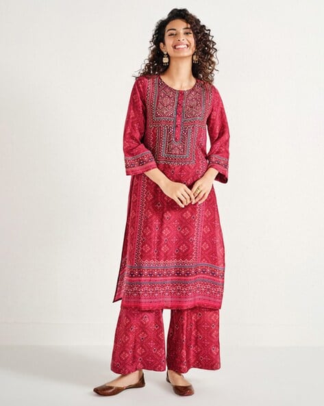 Global Desi Women Printed 2-Piece Straight Kurta Set