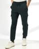 Men Herringbone Cargo Joggers