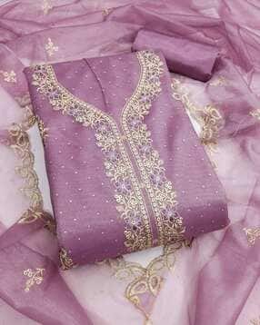 svaraa Women Embroidered 3-Piece Unstitched Dress Material -picture-33
