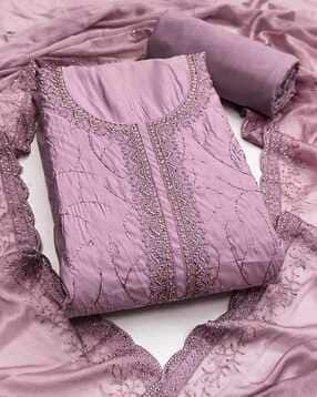 svaraa Women Embroidered 3-Piece Unstitched Dress Material-picture-35