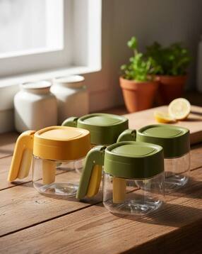 baskety Set of 4 Airtight Lid Spice Jars-picture-48