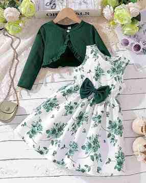 styleconnect Girls Floral Print Fit and Flare Dress-picture-50