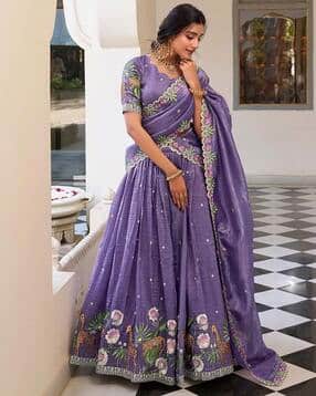 piludi Women Embroidered Lehenga Choli with Dupatta-picture-49