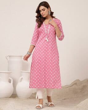 gulmohar jaipur Women Floral Straight Kurta-picture-30