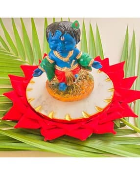 homearte india Lord Krishna Idol with Floral Base-picture-25