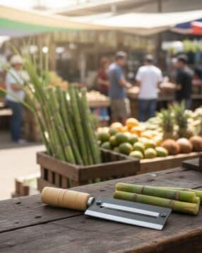 baskety Sugarcane Peeling Knife Multipurpose Paring with Wooden Handle-picture-48