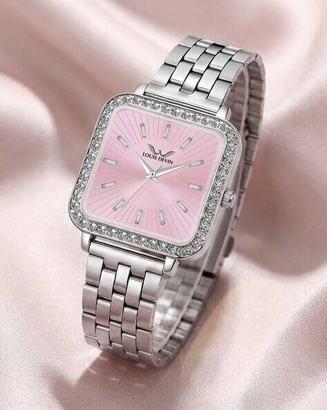 Louis Devin Women Water-Resistant Analogue Watch - LD-WTS503-PNK-CH