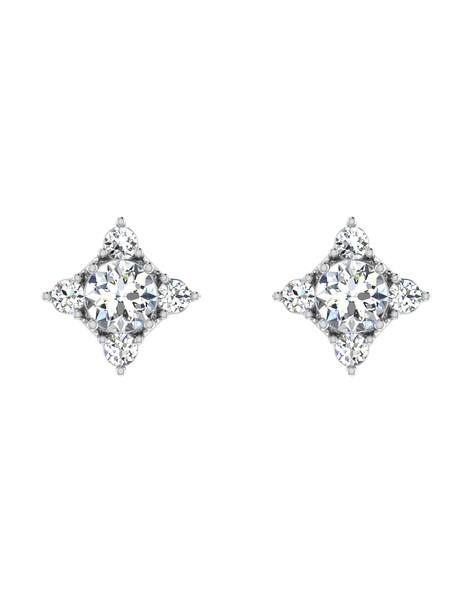 Avsar Women Yellow Gold Kajol Gemstone Stud Earrings