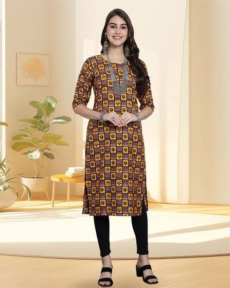SVARAA Women Printed Straight Kurta