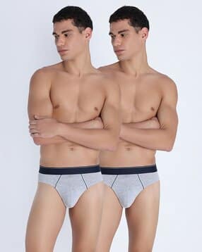 Men Pack of 2 Briefs with Ultra-Soft Elasticated Waistband-image-27
