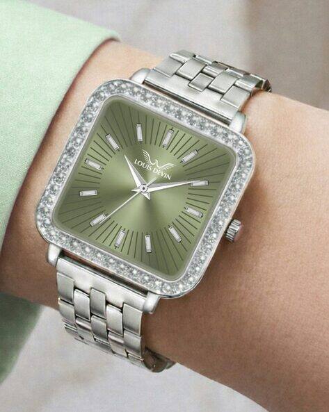 Louis Devin Women Water-Resistant Analogue Watch - LD-WTS503-GRN-CH