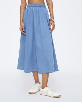 Women Midi A-Line Skirt