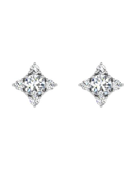 Avsar Women White Gold Kajol Stud Earrings
