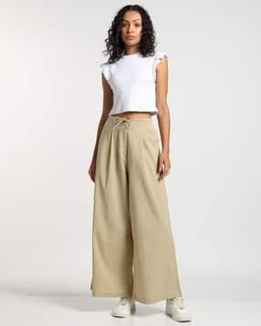 svrnaa by azorte Solid Pleated Pants-picture-34