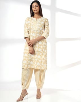 avaasa mix n' match Women Printed Straight Kurta & Salwar Set-picture-8
