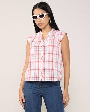 lee cooper Women Checked Relaxed Fit Shirt-picture-53
