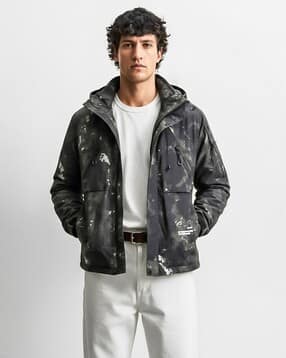 the indian garage co Men Regular Fit Applique Bomber Jacket-picture-36