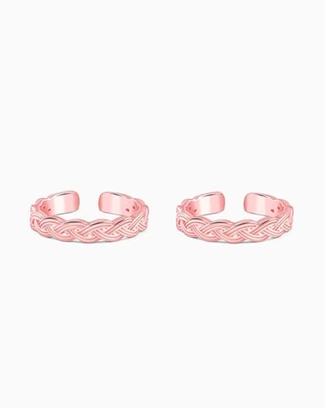 Giva Women Rose-Gold Pihu Toe Rings