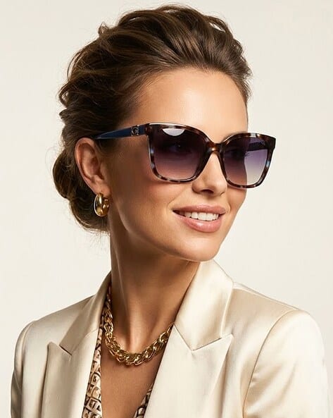 GUESS Women UV-Protected Wayfarers-GUS786592B57SG