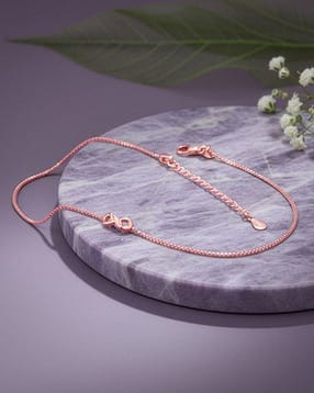giva Women Sterling Silver Rose Gold-Plated Infinity Glam Single Anklet-picture-40