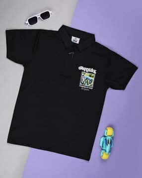 v-mart Boys Typographic Print Regular Fit Polo T-Shirt-picture-51