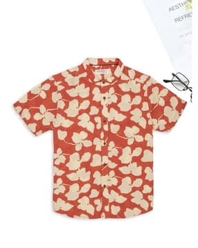 pantaloons junior Boys Printed Regular Fit Mandarin-Collar Shirt-picture-24