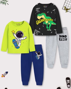 trampoline Boys Pack of 2 Graphic Print Nightsuit Sets-picture-48