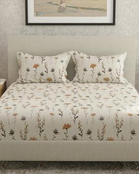 huesland 144 TC Cotton King Bedsheet Pillow Cover Set-picture-23