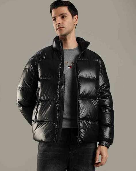 tommy hilfiger black puffer coat