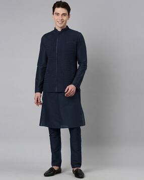 theethnic.co Men Self-Design Nehru Jacket-picture-33