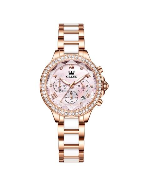 Olevs Women Chronograph Watch with Water Resistance - 9999