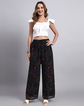 indie picks Printed Wide Leg Palazzos-picture-6