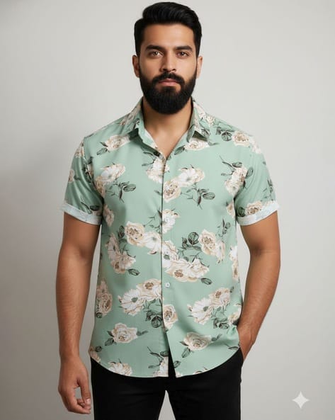 NEONOMAD Men Printed Regular Fit Spread-Collar Shirt