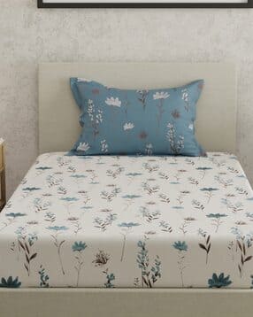 huesland Cotton Single Bedsheet with 1 Pillow Cover-picture-39