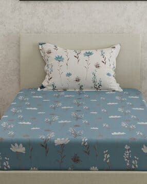 huesland Cotton Floral Bedsheet with Pillow Cover-picture-27