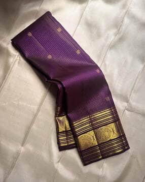 Women Kanjeevaram Woven Saree with Contrast Border